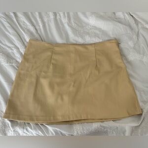 Abercrombie vegan leather mini skort